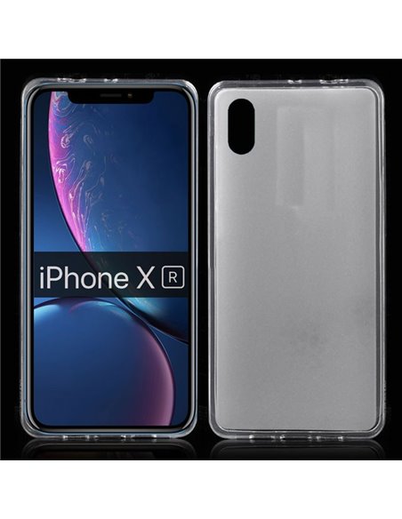 CUSTODIA per APPLE IPHONE XR (6.1') IN GEL TPU SILICONE COLORE BIANCO TRASPARENTE