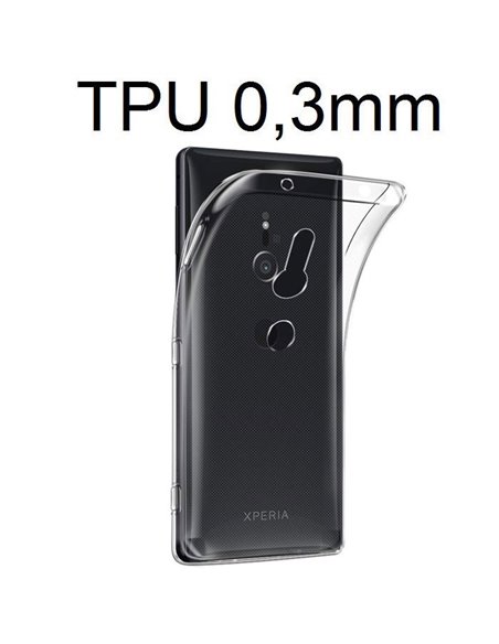 CUSTODIA per SONY XPERIA XZ3 IN GEL TPU SILICONE ULTRA SLIM 0,3mm TRASPARENTE