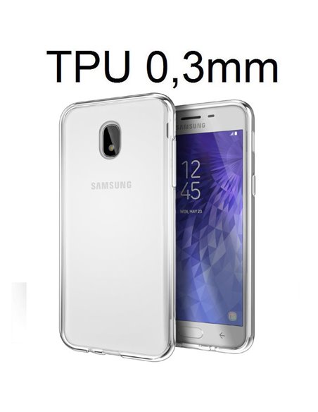 CUSTODIA per SAMSUNG GALAXY J3 (2018) SM-J337 IN GEL TPU SILICONE ULTRA SLIM 0,3mm TRASPARENTE