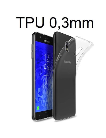 CUSTODIA per SAMSUNG SM-J737 GALAXY J7 (2018) IN GEL TPU SILICONE ULTRA SLIM 0,3mm TRASPARENTE