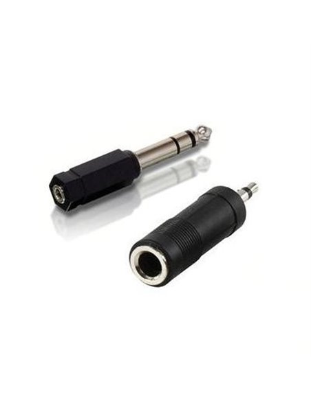 KIT 2 ADATTATORI AUDIO A2-635 (ADATTATORE DA 3.5mm STEREO M A 6.35mm STEREO F + DA 6.35mm STEREO M A 3.5mm STEREO F)