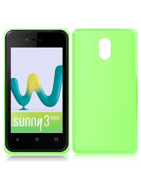 CUSTODIA per WIKO SUNNY 3 MINI IN GEL TPU SILICONE COLORE VERDE TRASPARENTE