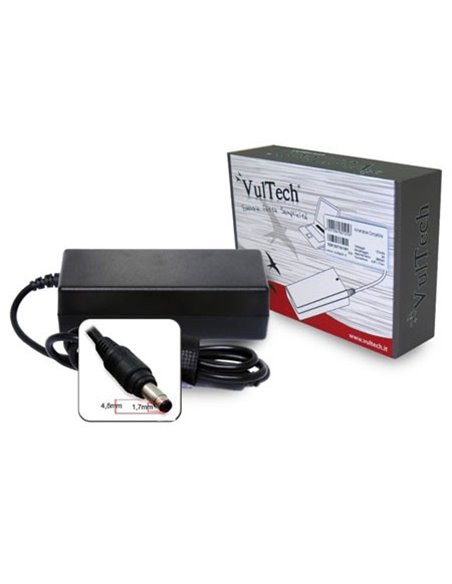 CARICATORE DA RETE PER NOTEBOOK HP 65W 19.5V 3.33A 4.8x1.7MM COLORE NERO HP195333K-312 VULTECH SEGUE COMPATIBILITA'..