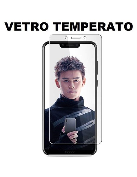 PELLICOLA per HUAWEI HONOR PLAY IN VETRO TEMPERATO 0,33mm - ATTENZIONE: Non copre la parte arrotondata!