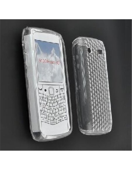 CUSTODIA GEL TPU SILICONE SEMI-RIGIDA per BLACKBERRY Pearl 3G 9100, Stratus COLORE BIANCO