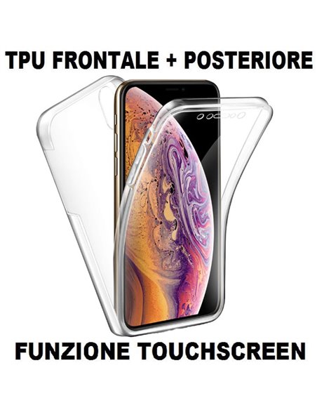 CUSTODIA per APPLE IPHONE XS MAX (6.5') IN GEL TPU SILICONE FRONTALE + POSTERIORE ULTRA SLIM 0,3mm TRASPARENTE