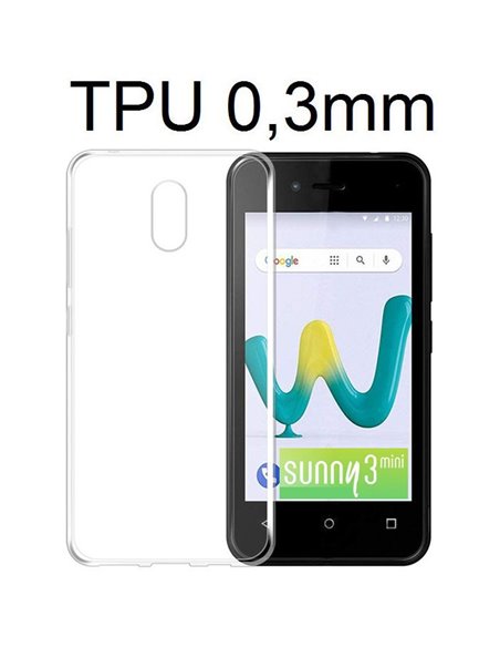 CUSTODIA per WIKO SUNNY 3 MINI IN GEL TPU SILICONE ULTRA SLIM 0,3mm TRASPARENTE