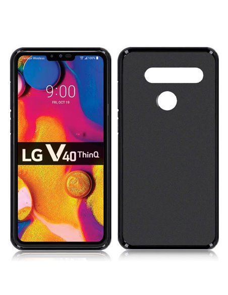 CUSTODIA per LG V40 THINQ IN GEL TPU SILICONE COLORE NERO