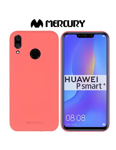 CUSTODIA per HUAWEI P SMART PLUS, NOVA 3i IN GEL TPU SILICONE COLORE ROSA ALTA QUALITA' MERCURY SOFT BLISTER