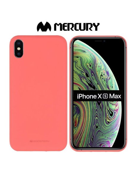 CUSTODIA per APPLE IPHONE XS MAX (6.5') IN GEL TPU SILICONE COLORE ROSA ALTA QUALITA' MERCURY SOFT BLISTER