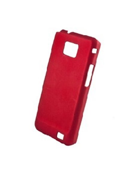 CUSTODIA RIGIDA GOMMATA per SAMSUNG I9100 GALAXY S II, I9105 GALAXY S II PLUS COLORE BORDEAUX