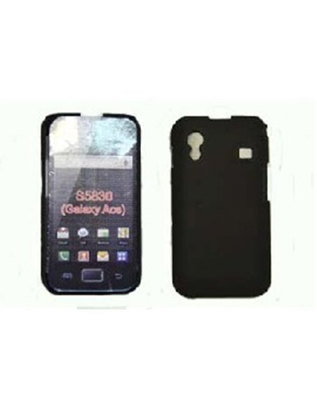 CUSTODIA RIGIDA GOMMATA per SAMSUNG S5830 Galaxy Ace COLORE NERO