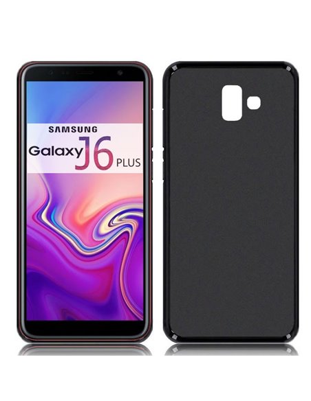 CUSTODIA per SAMSUNG GALAXY J6 PLUS (SM-J610) IN GEL TPU SILICONE COLORE NERO