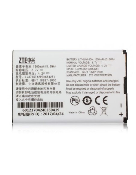 BATTERIA ORIGINALE per ZTE U720, U235B, AC30, U232 - 1500 mAh LI-ION BULK SEGUE COMPATIBILITA'..