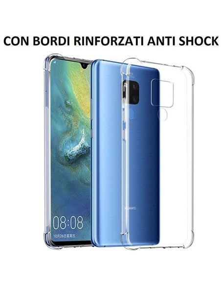 CUSTODIA per HUAWEI MATE 20 IN GEL TPU SILICONE TRASPARENTE SLIM 0,5mm CON BORDI RINFORZATI ANTI SHOCK