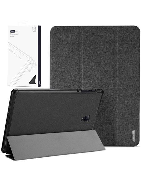 CUSTODIA per SAMSUNG GALAXY TAB S4 (10.5') SM-T830, SM-T835 - FLIP ORIZZONTALE IN TESSUTO CON CHIUSURA MAGNETICA E STAND NERO