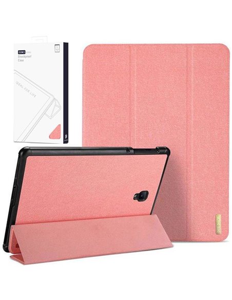 CUSTODIA per SAMSUNG GALAXY TAB S4 (10.5') T830, T835 - FLIP ORIZZONTALE IN TESSUTO CON CHIUSURA MAGNETICA E STAND ROSA ORO