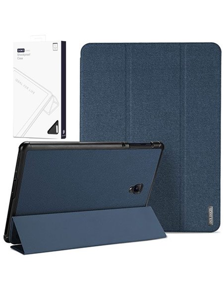 CUSTODIA per SAMSUNG GALAXY TAB S4 (10.5') SM-T830, SM-T835 - FLIP ORIZZONTALE IN TESSUTO CON CHIUSURA MAGNETICA E STAND BLU