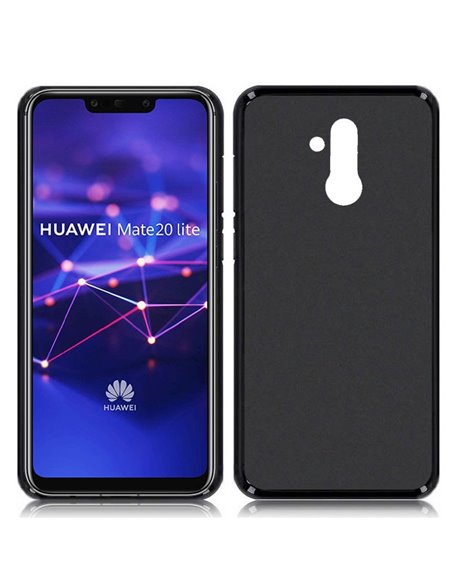 CUSTODIA per HUAWEI MATE 20 LITE IN GEL TPU SILICONE COLORE NERO