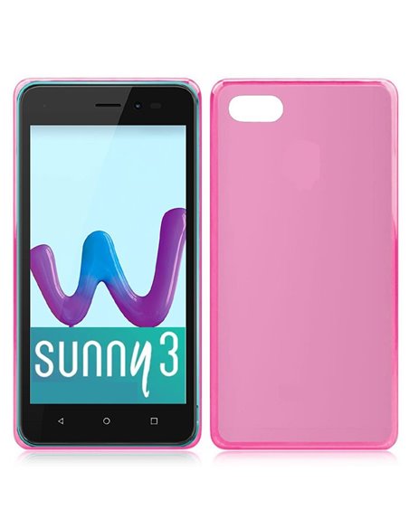 CUSTODIA per WIKO SUNNY 3 IN GEL TPU SILICONE COLORE ROSA TRASPARENTE