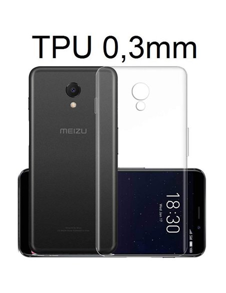 CUSTODIA per MEIZU M6S (5.7') IN GEL TPU SILICONE ULTRA SLIM 0,3mm TRASPARENTE