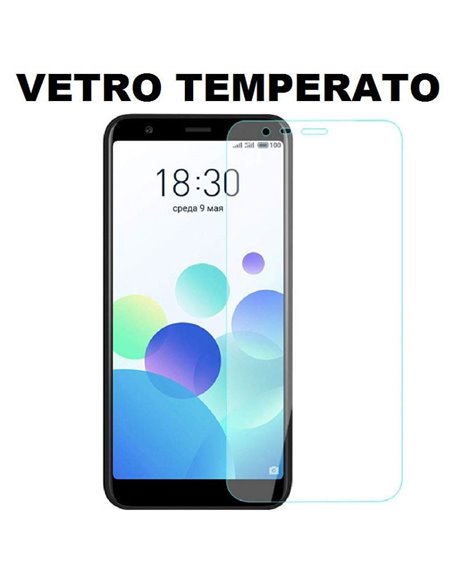 PELLICOLA per MEIZU M8C - PROTEGGI DISPLAY VETRO TEMPERATO 0,33mm - ATTENZIONE: Non copre la parte arrotondata!