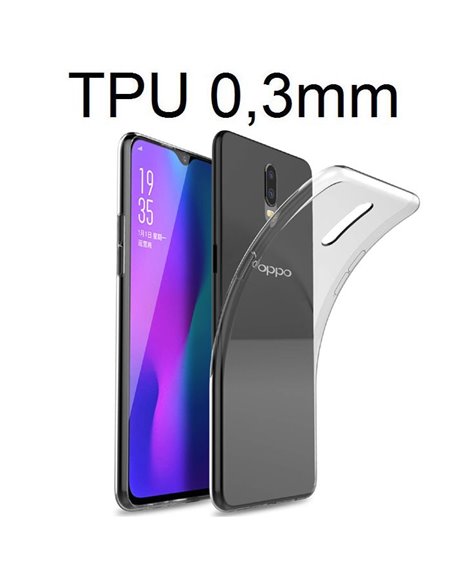 CUSTODIA per OPPO RX17 PRO, R17 PRO (6.4') IN GEL TPU SILICONE ULTRA SLIM 0,3mm TRASPARENTE