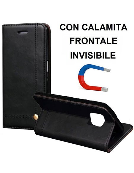 CUSTODIA per HUAWEI MATE 20 PRO - FLIP ORIZZONTALE SIMILPELLE CON CHIUSURA MAGNETICA INVISIBILE E INTERNO IN TPU NERO