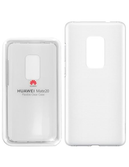 CUSTODIA ORIGINALE per HUAWEI MATE 20 - FLEXIBLE CLEAR CASE IN GEL TPU SILICONE TRASPARENTE BLISTER