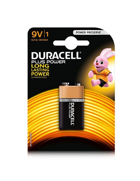 BATTERIA 9V PLUS POWER MN1604 6LR61 BLISTER 1 PEZZO DURACELL