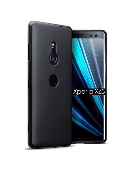 CUSTODIA per SONY XPERIA XZ3 IN GEL TPU SILICONE COLORE NERO