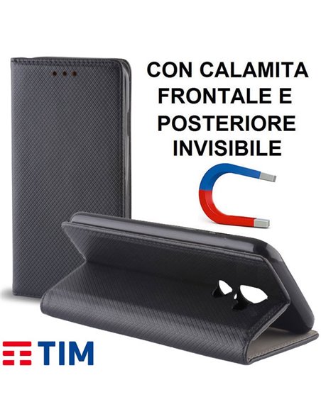 CUSTODIA per TIM XL (2018), ALCATEL 3V (OT-5099) - FLIP ORIZZONTALE con CHIUSURA MAGNETICA INVISIBILE, STAND ED INTERNO IN TPU N