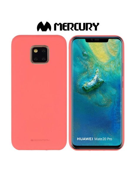 CUSTODIA per HUAWEI MATE 20 PRO IN GEL TPU SILICONE COLORE ROSA ALTA QUALITA' MERCURY SOFT BLISTER