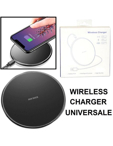 TRAVEL CASA WIRELESS 5W COMPATIBILE CON TUTTI I DISPOSITIVI DOTATI DI TECNOLOGIA QI COLORE NERO DUX DUCIS BLISTER