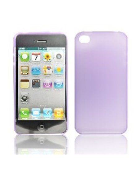 CUSTODIA per APPLE IPHONE 4, IPHONE 4S - BACK RIGIDA GOMMATA SLIM COLORE VIOLA