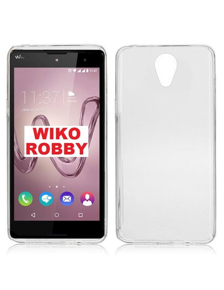 CUSTODIA GEL TPU SILICONE TRASPARENTE per WIKO ROBBY