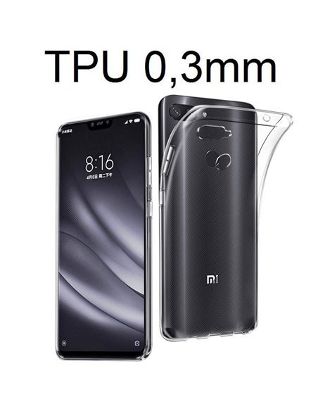 CUSTODIA per XIAOMI MI 8 LITE, MI 8 X, MI 8 YOUTH IN GEL TPU SILICONE ULTRA SLIM 0,3mm TRASPARENTE