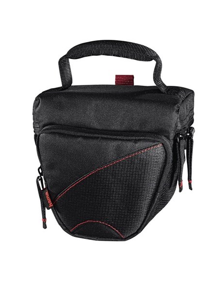 BORSA UNIVERSALE PER VIDEOCAMERE E FOTOCAMERE DIMENSIONI 130 x 80 x 110mm CON TASCHE A RETE LATERALI E TRACOLLA NERO