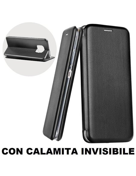 CUSTODIA per HUAWEI MATE 20 PRO - FLIP ORIZZONTALE SIMILPELLE CON CHIUSURA MAGNETICA INVISIBILE E INTERNO IN TPU NERO