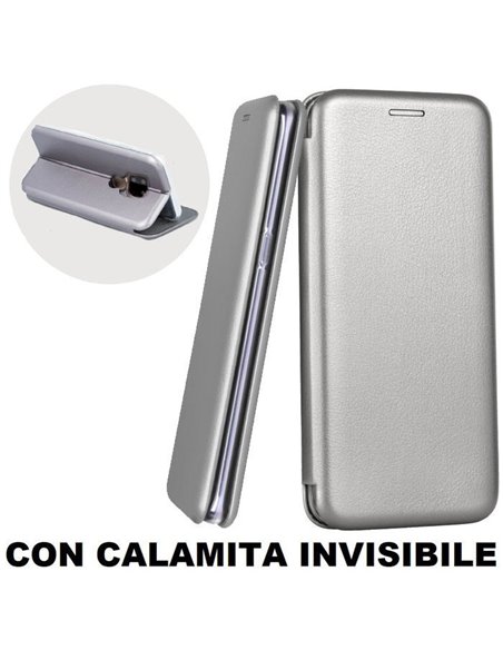 CUSTODIA per HUAWEI MATE 20 - FLIP ORIZZONTALE SIMILPELLE CON CHIUSURA MAGNETICA INVISIBILE E INTERNO IN TPU GRIGIO