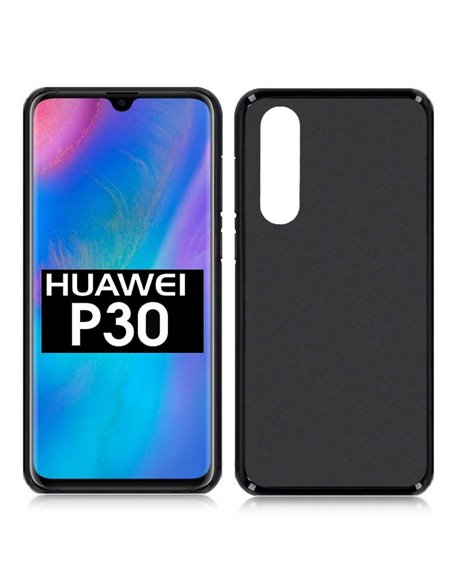 CUSTODIA per HUAWEI P30 IN GEL TPU SILICONE COLORE NERO