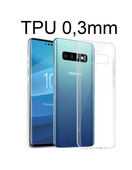 CUSTODIA per SAMSUNG GALAXY S10e (SM-G970) IN GEL TPU SILICONE ULTRA SLIM 0,3mm TRASPARENTE