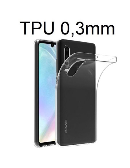 CUSTODIA per HUAWEI P30 IN GEL TPU SILICONE ULTRA SLIM 0,3mm TRASPARENTE