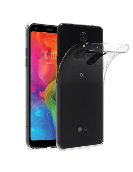 CUSTODIA per LG Q7, Q7 PLUS, Q7a IN GEL TPU SILICONE TRASPARENTE