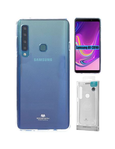 CUSTODIA per SAMSUNG GALAXY A9 2018 (SM-A920) IN GEL TPU SILICONE TRASPARENTE ALTA QUALITA' MERCURY BLISTER