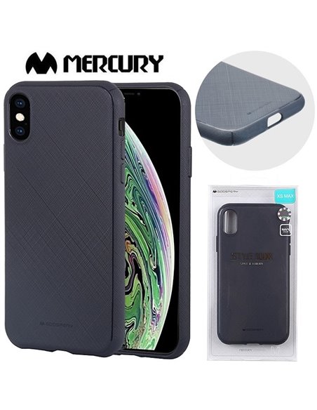 CUSTODIA per APPLE IPHONE XS MAX (6.5') IN GEL TPU SILICONE COLORE BLU ALTA QUALITA' MERCURY STYLE LUX BLISTER