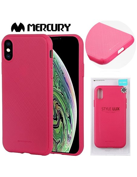 CUSTODIA per APPLE IPHONE XS MAX (6.5') IN GEL TPU SILICONE COLORE FUCSIA ALTA QUALITA' MERCURY STYLE LUX BLISTER