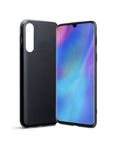 CUSTODIA per HUAWEI P30 IN GEL TPU SILICONE COLORE NERO