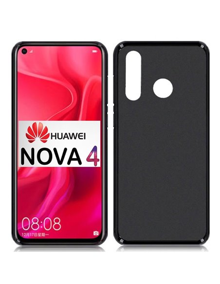 CUSTODIA per HUAWEI NOVA 4 IN GEL TPU SILICONE COLORE NERO