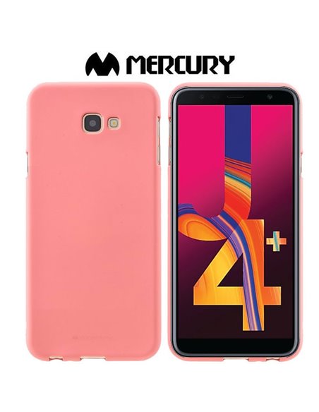 CUSTODIA per SAMSUNG GALAXY J4 PLUS (SM-J415) IN GEL TPU SILICONE COLORE ROSA ALTA QUALITA' MERCURY SOFT BLISTER